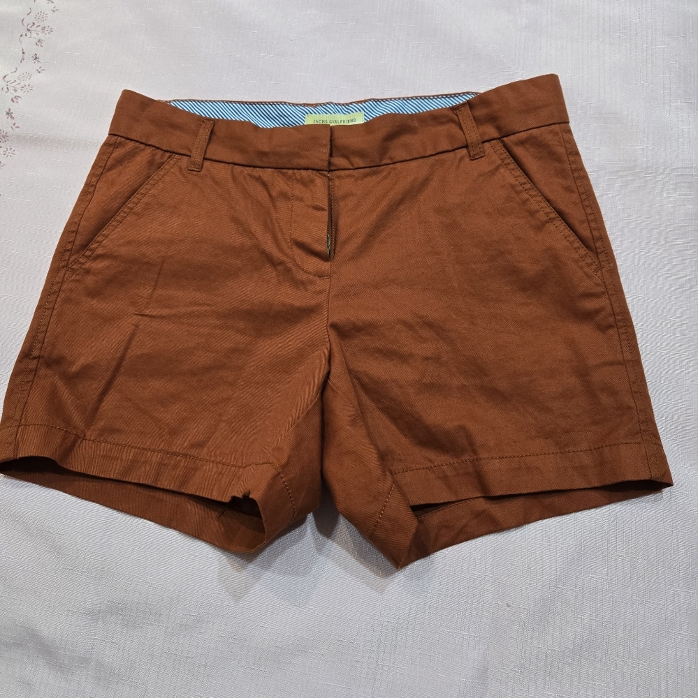 JACHS  GIRLFRIEND Shorts Size 6 100% Cotton Dark Burn Orange Color